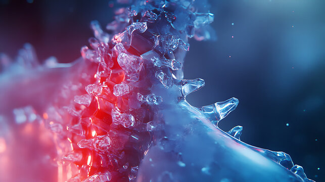 Crystal-like growths forming along collarbone under controlled mutation 