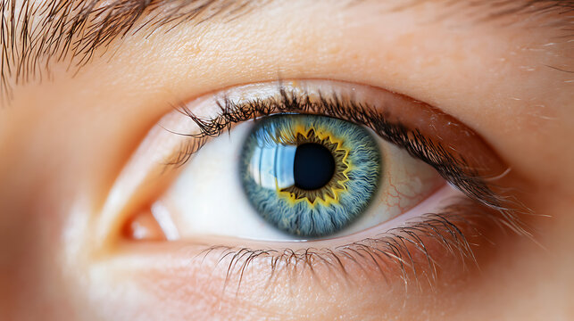 Close-up of transformed eyes adapting to multiple wavelengths 
