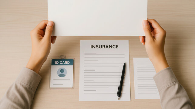 Exploring term life insurance options home office setup document review professional environment close-up focus