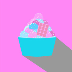 cup cake with candy topping