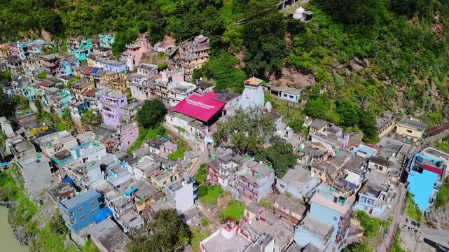 Devprayag confluence of Bhagirathi and Alakhnanda River in Uttarakhand