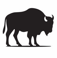 Buffalo Silhouette in Side View