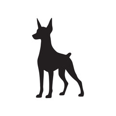Doberman Dog Silhouette Standing