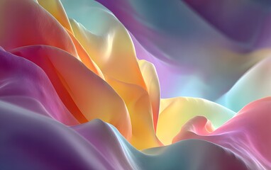Abstract fluid gradient background with soft colors blending. 