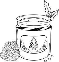 Candle with winter aroma
