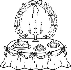 Elegant table set for big fancy celebration