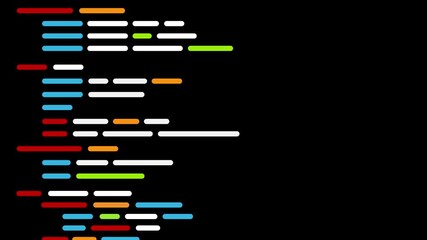 Program code scrolling up - flat design style