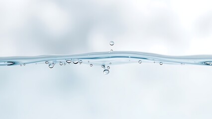 truculent. Water droplet transforming from cloudy to clear, macro detail on plain background. STEM education sheets, lab safety posters, designed for biotech research communications.