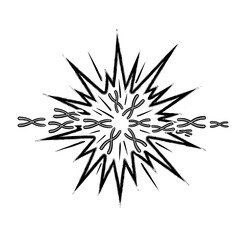Fototapeta premium Abstract representation of cellular mitosis resembling an explosion 