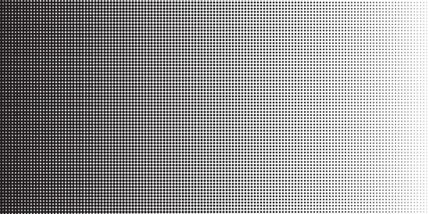 Dotted gradient halftone background. Horizontal seamless dots pattern in pop art style. Abstract modern stylish texture. Vector illustration.