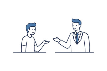 Two Men in Discussion, Professional and Client Consultation