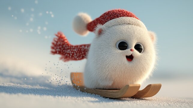 Winter mascot character, snow play animation и holiday children’s content support commercial demand in festive retail, toy licensing and kids entertainment sectors