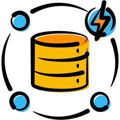 Energy Storage Hand Drawn Color icon
