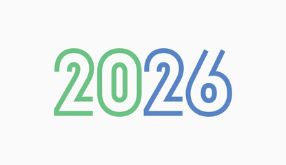 2026 New Year Template Set. colorful 2026 Modern Template
