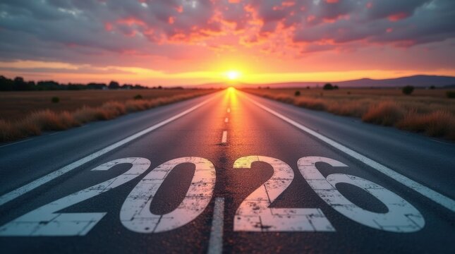 A beautiful origami bird, folded from paper with a 2026 calendar print, takes flight from a crumpled, dated (2025) calendar sheet. Represents transformation and leaving the old year behind.