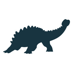 Ankylosaurus dinosaur silhouette