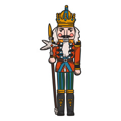 Serious nutcracker illustration