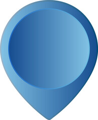 blue map pin location pointer icon glossy vector design