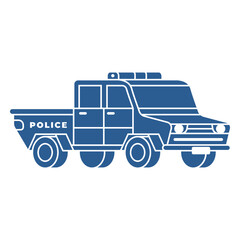 Police car blue © Vexels