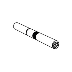 Simple line art illustration of a cigarette