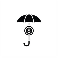Wealth Protection icon. Assets protection icon. Vector Illustration For web design. Isolated on white background.