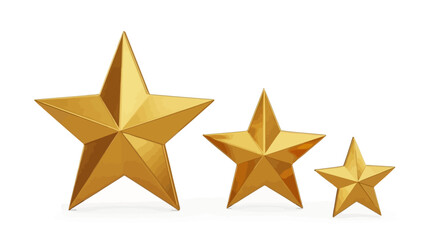 golden star vector illustration isolated on white background