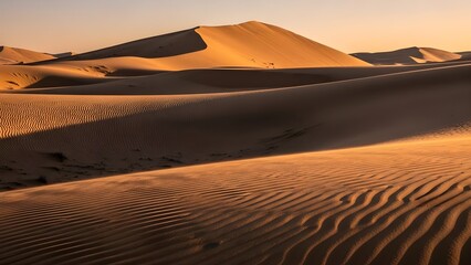 Desert landscape sand dunes background scenic nature travel adventure sahara arid wilderness dry heat