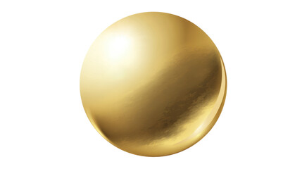 Shiny Gold Sphere with Smooth Surface Reflecting Light, Perfect for Abstract Backgrounds and Art Designs