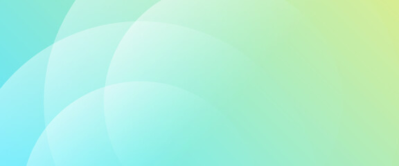 Minimalist banner background, pastel colorful, Light Blue and green gradations. Circle effect style geometric, abstract background. vector