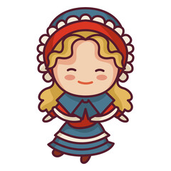 Cute english character cute fashion dress