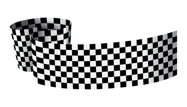 An illustration of a waving racing checkered flag used in sporting events and competitions, emphasizing the spirit of competition - Powered by Adobe