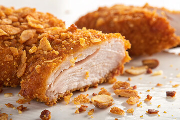 Crispy Golden Fried Chicken Pieces with Crunchy Coating
