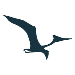 Quetzalcoatlus dinosaur silhouette © Vexels