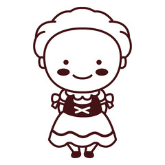 Traditional german dress stroke