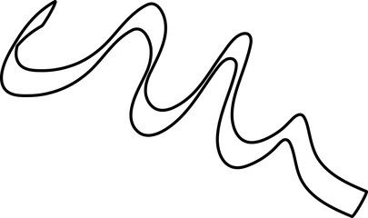 Ribbon thin line set, party, celebrate, holiday