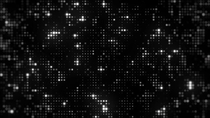 Abstract Monochrome Digital Particle Grid Background - Powered by Adobe