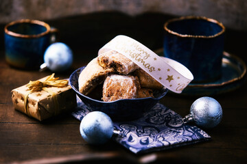 Traditional japanese ceramic on rustic wooden background. Soft focus. Copy space.	