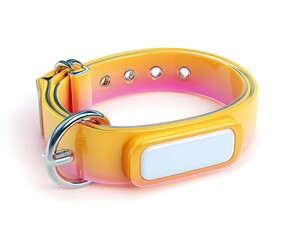 Bright Yellow Pet Collar with Sleek Design and Modern Features