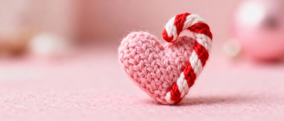 Give the sweetest gift this Valentine's Day with a charming handmade heart and candy cane, perfect for heartfelt messages and creative designs