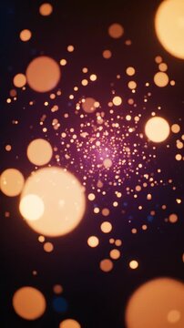 Soft abstract bokeh balls of light slowly pulse and drift, shifting the depth of field to create a mesmerizing, gentle illusory backdrop calm, magic, particles