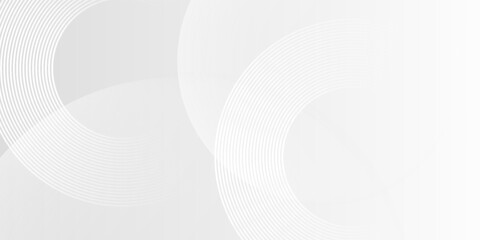 White Minimal Abstract Circle Background, Modern creative trendy design in vector illustration