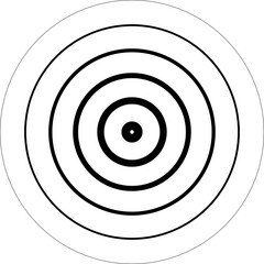 Circle with halftone line elements, sound wave