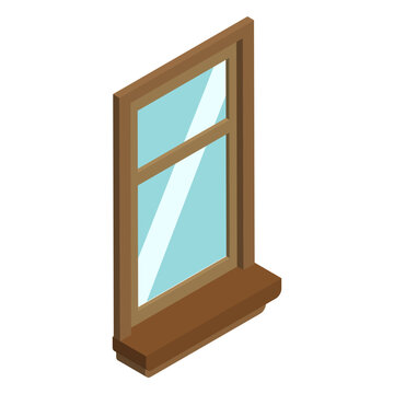 Single hung window isometric