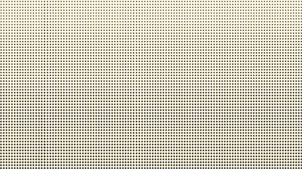 Close-up view of a uniform grid pattern with small dark dots on a light beige background.