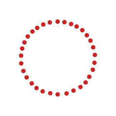 【Speech Bubble Icons】Dotted Circle Frame Icon Illustration / 点線で描かれた丸枠アイコンイラスト