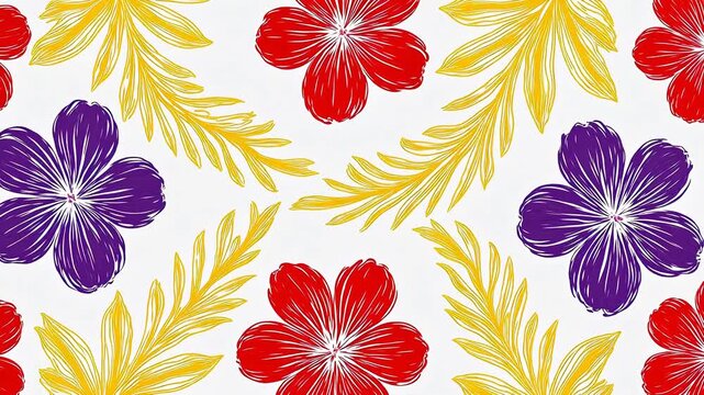 Colorful floral pattern design