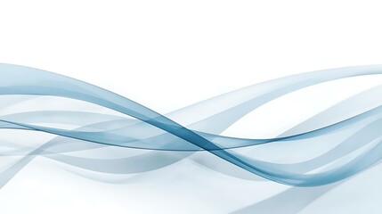 Abstract background with smooth, transparent blue lines creating a wave-like pattern.