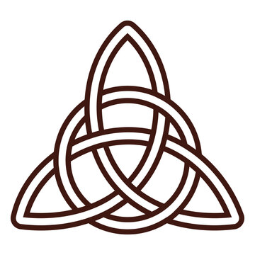 Trinity knot triquetra stroke
