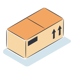 Package box isometric