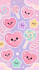 Fototapeta premium children's Valentine's Day card